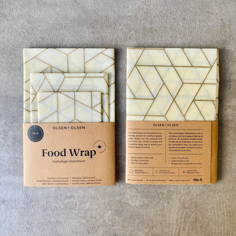 Olsen+Olsen 3-pack Beeswax Wraps